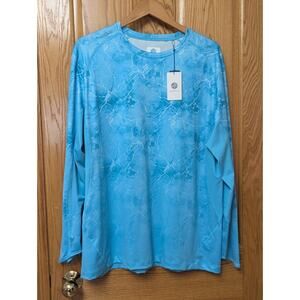 Nepallo-Trophy Sun Protection Crew Printed-Blue Mist Size XL Performance